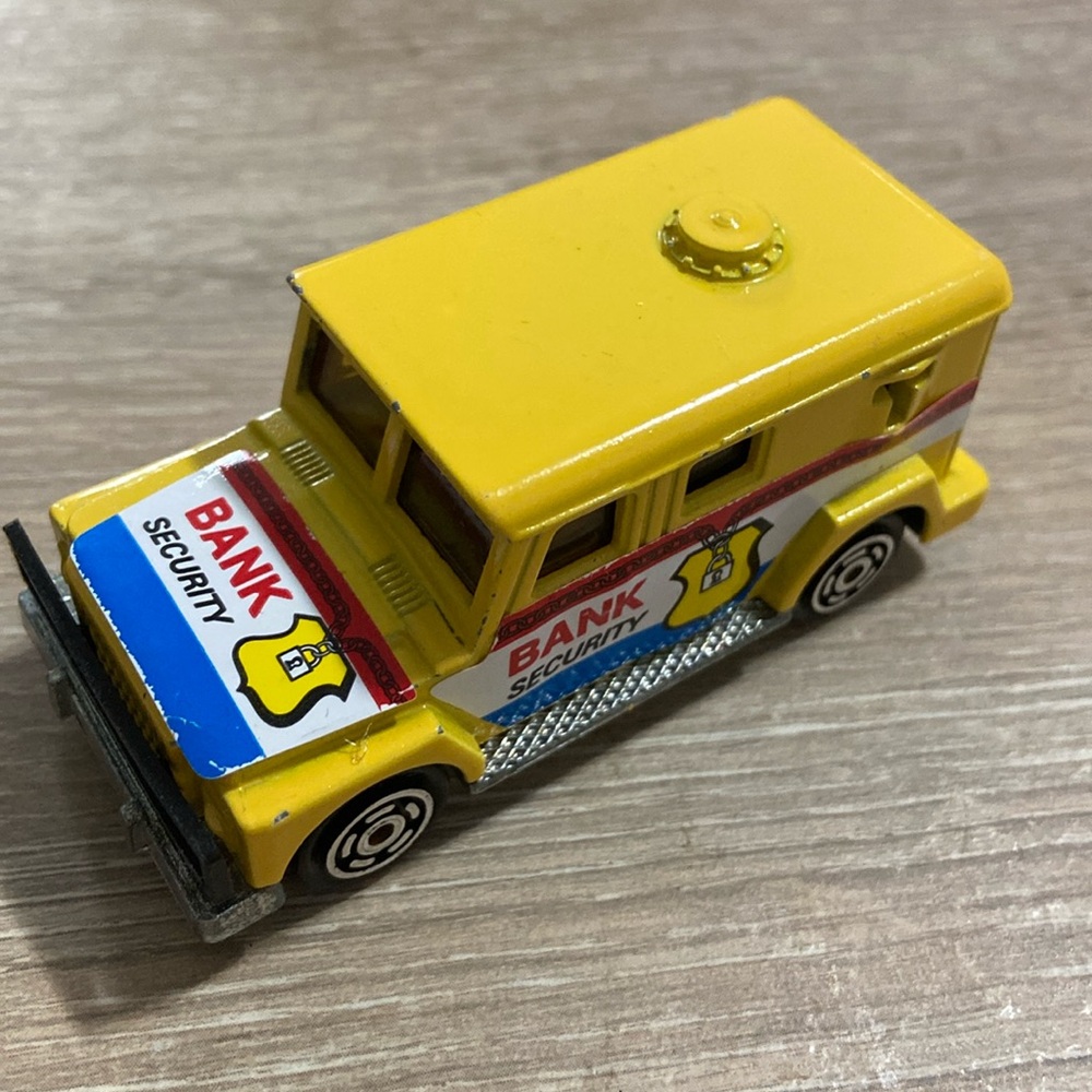 Vintage Majorette Bank Security Truck No.204 France - Yellow